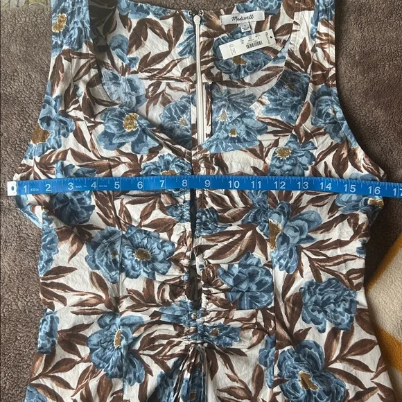 Madewell NWT Sleeveless V-Neck Midi Dress in Floral - Size 4 - Picture 10 of 12
